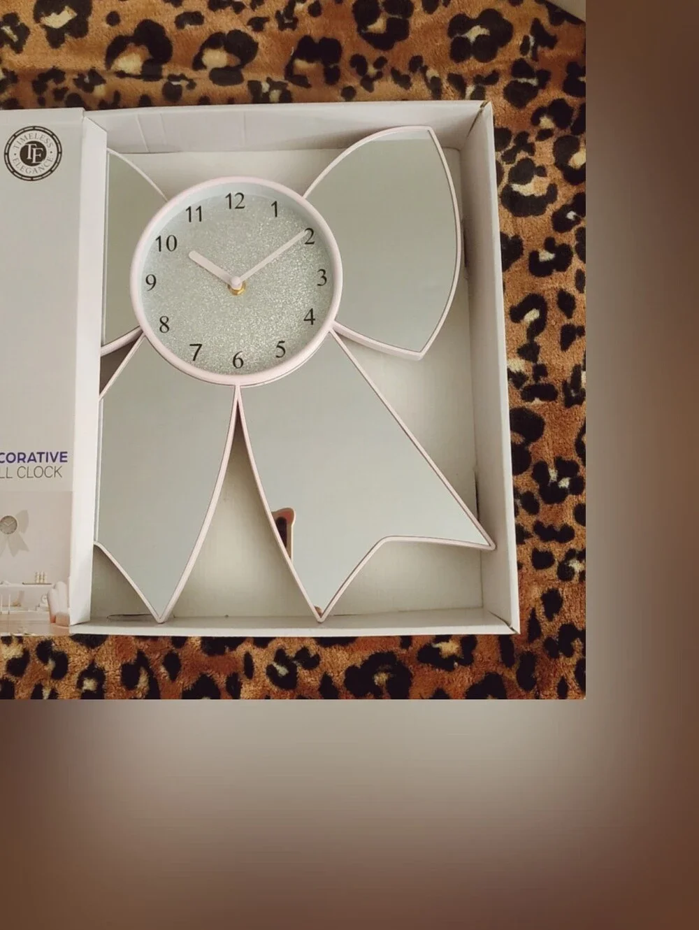 Timeless Elegance Pink Mirrored Flower Wall Clock